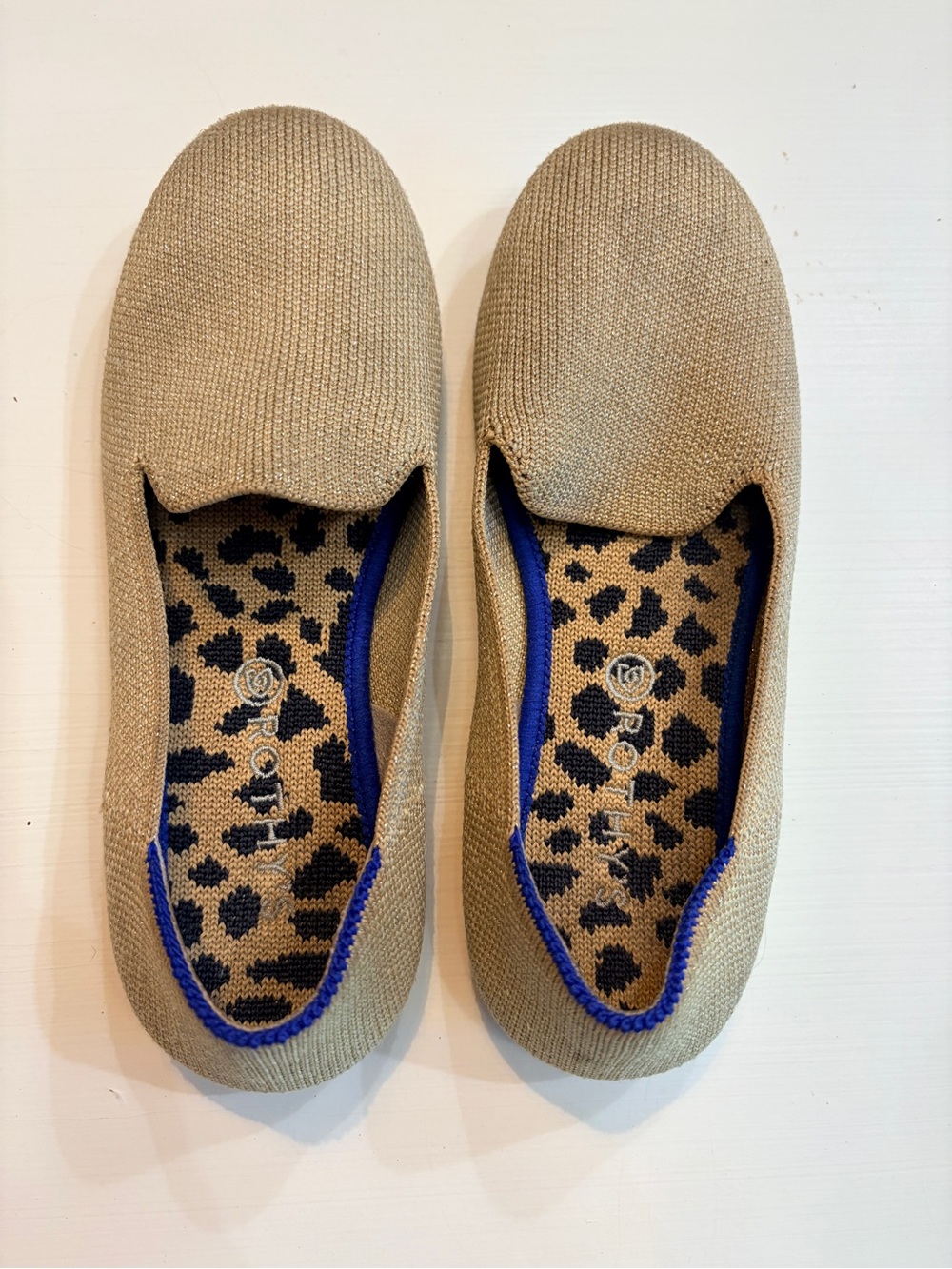 Rothy’s Kid’s Knit Slip-On Flats in Metallic Gold - Size 1
